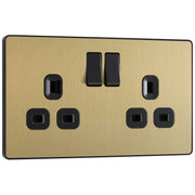 BG Electrical Evolve Satin Brass - Double, switched, single pole