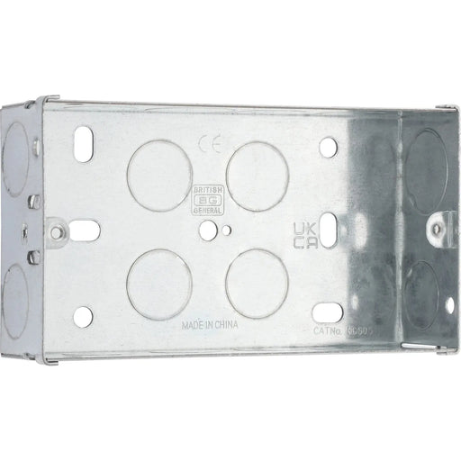 BG Electrical Contractor - Steel Knockout Box, Double, 35mm