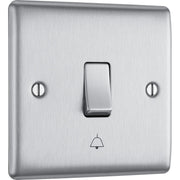 BG Electrical Nexus Metal Brushed Steel - Bell Push Switch