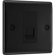 BG Electrical Nexus Metal Matt Black - Single, RJ11 telephone socket
