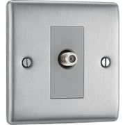 BG Electrical Nexus Metal Brushed Steel - Single, satellite