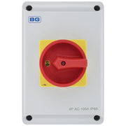 BG Circuit Protection Rotary Isolator 4 Pole - 100A, 4-Pole AC, Rotary Isolator
