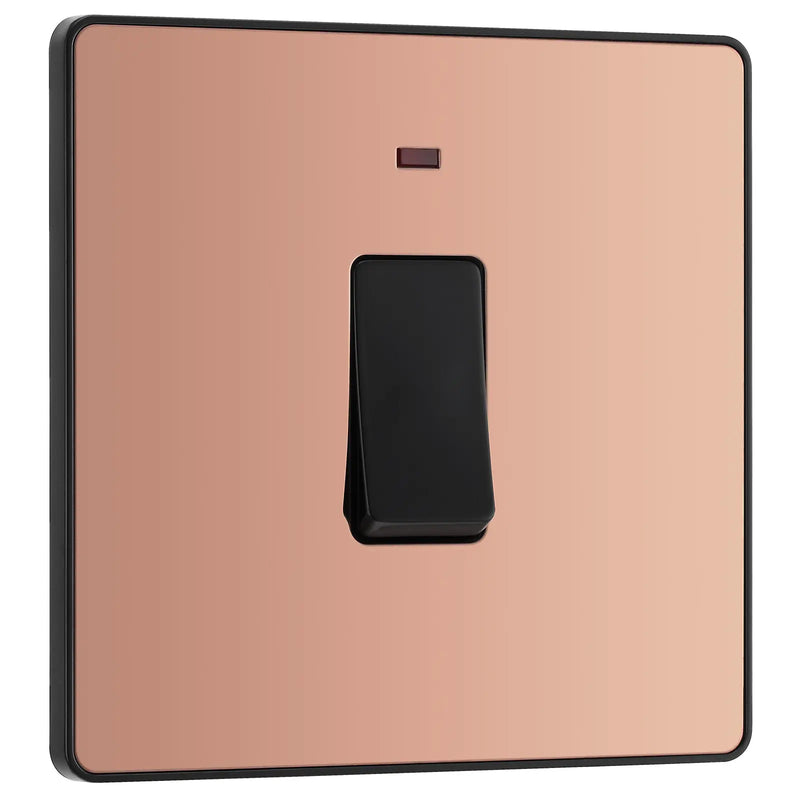 BG Electrical Evolve Polished Copper - 20A, double pole, with indicator