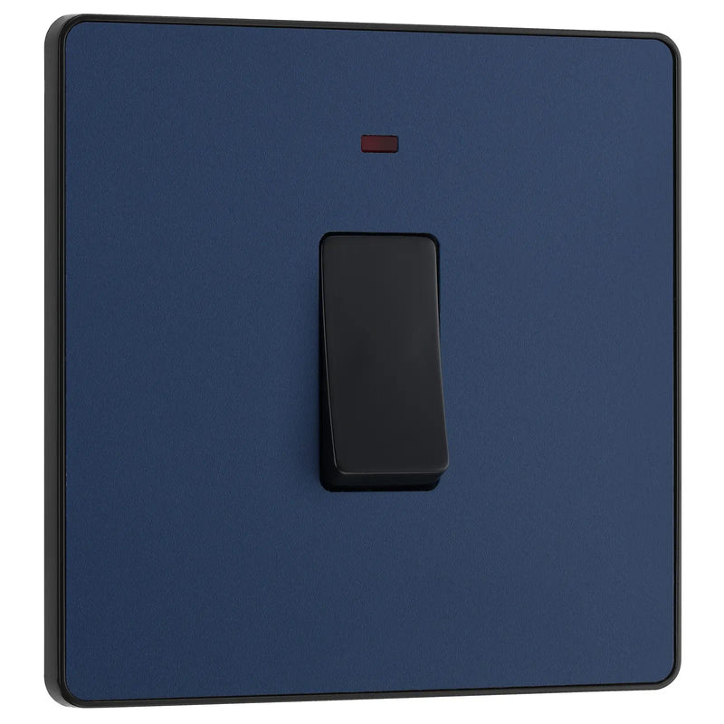 BG Electrical Evolve Matt Blue - 20A, double pole, with indicator