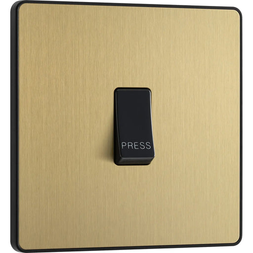 BG Electrical Evolve Satin Brass - Single, bell push switch