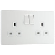 BG Electrical Evolve Pearlescent White - Double, switched, single pole