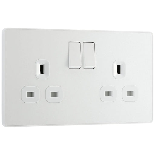 BG Electrical Evolve Pearlescent White - Double, switched, single pole