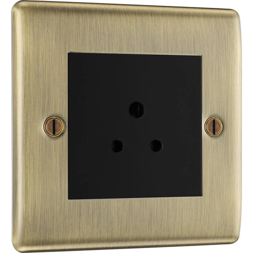 BG Electrical Nexus Metal Antique Brass - 2A, single, unswitched, round pin