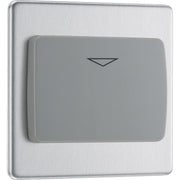 BG Electrical Flatplate Screwless Brushed Steel - Hotel key card switch
