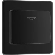 BG Electrical Flatplate Screwless Matt Black - Hotel key card switch