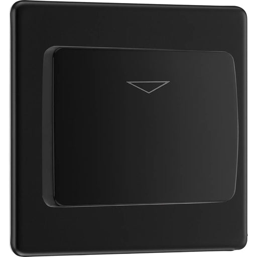 BG Electrical Flatplate Screwless Matt Black - Hotel key card switch