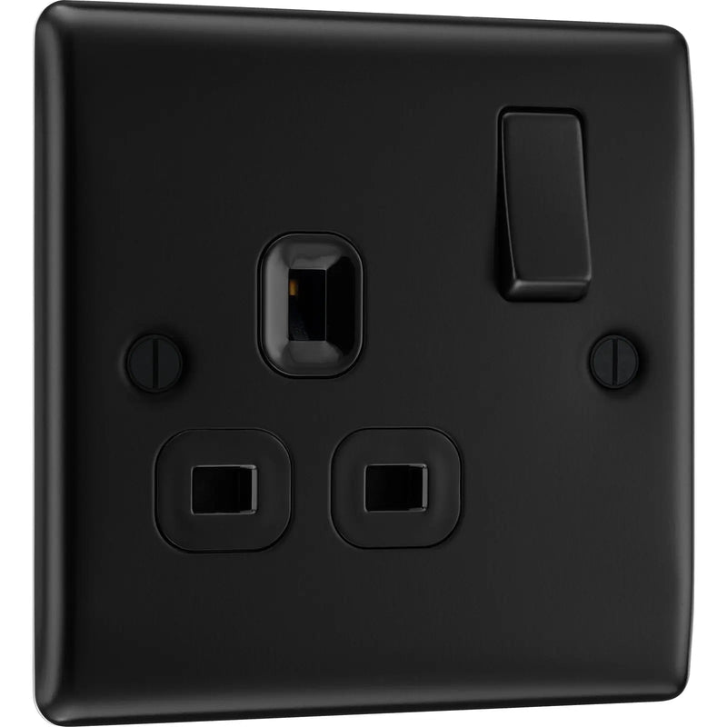 BG Electrical Nexus Metal Matt Black - Single, switched, single pole