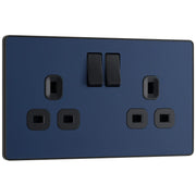 BG Electrical Evolve Matt Blue - Double, switched, single pole
