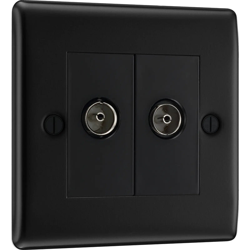 BG Electrical Nexus Metal Matt Black - Double co-axial
