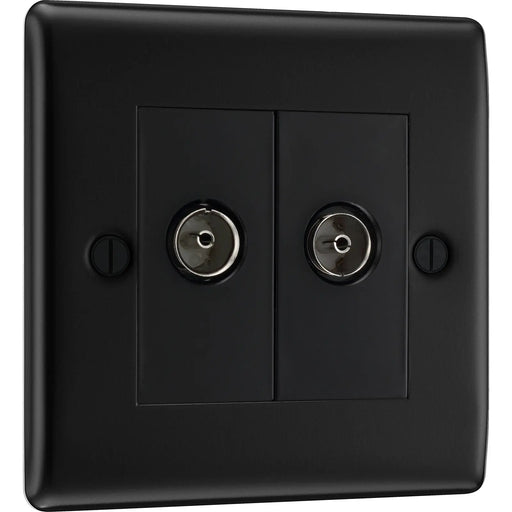 BG Electrical Nexus Metal Matt Black - Double co-axial