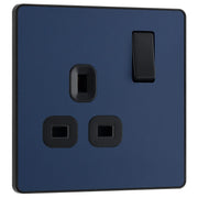 BG Electrical Evolve Matt Blue - Single, switched, single pole