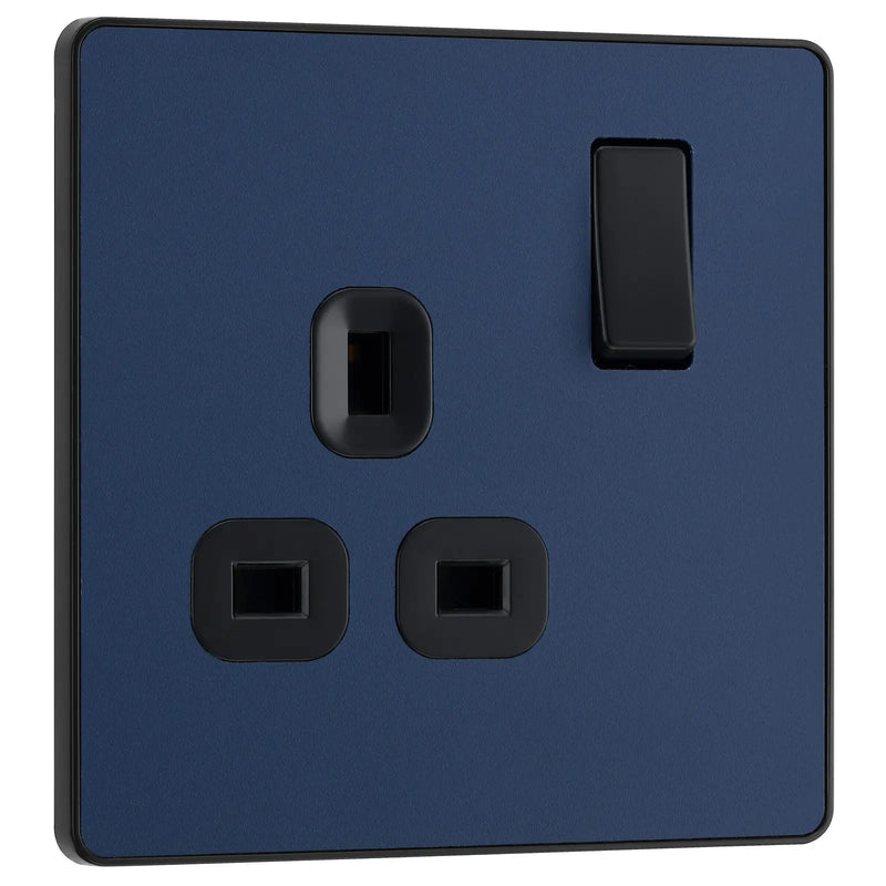 BG Electrical Evolve Matt Blue - Single, switched, single pole