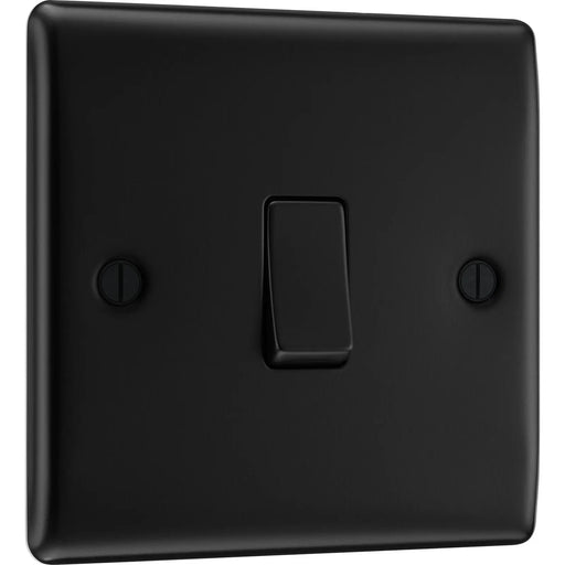 BG Electrical Nexus Metal Matt Black - Single, 2 way switch