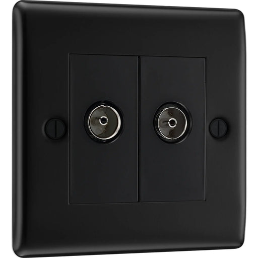 BG Electrical Nexus Metal Matt Black - Double, TV/FM