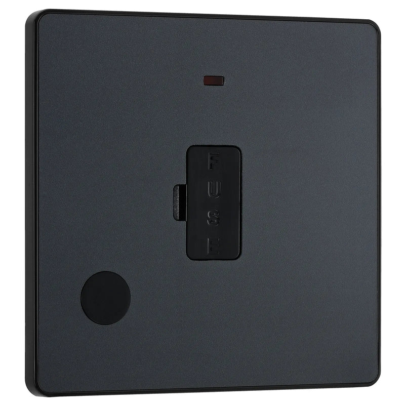 BG Electrical Evolve Matt Grey - Unswitched and fused