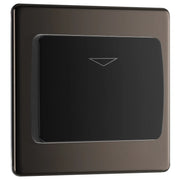 BG Electrical Flatplate Screwless Black Nickel - Hotel key card switch