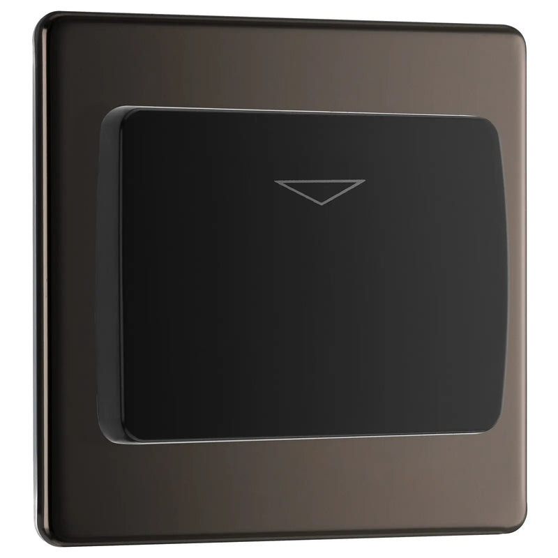 BG Electrical Flatplate Screwless Black Nickel - Hotel key card switch