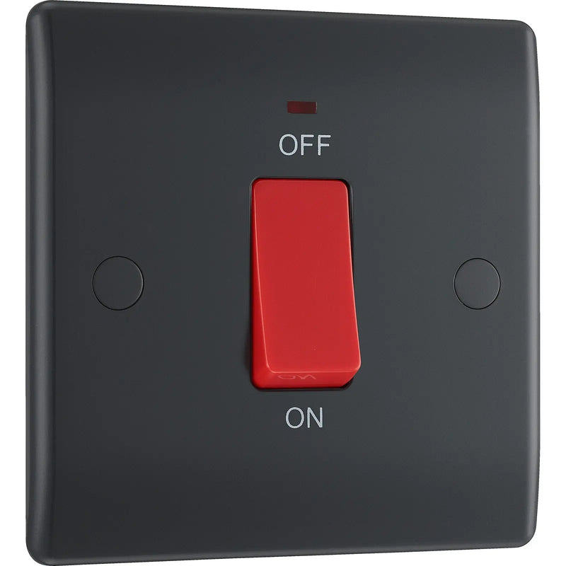 BG Electrical Part M - 45A, double pole, single plate, with indicator