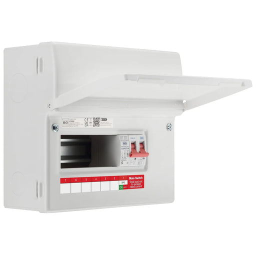 BG Circuit Protection Main Switch SPD - 9 module, 6 way, 100A Main Switch, Type 2 SPD