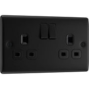BG Electrical Nexus Metal Matt Black - Double, switched, double pole