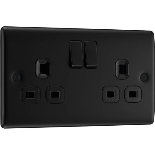 BG Electrical Nexus Metal Matt Black - Double, switched, double pole