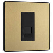 BG Electrical Evolve Satin Brass - Single, telephone socket, secondary