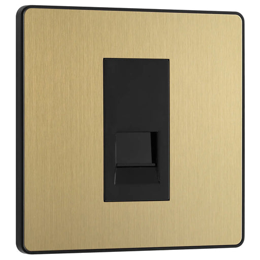 BG Electrical Evolve Satin Brass - Single, telephone socket, secondary