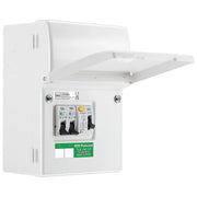 BG Circuit Protection IP20 Non Weatherproof - 4 module, 2 way, 40A Type A RCD, 2 MCB's
