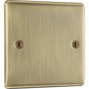 BG Electrical Nexus Metal Antique Brass - Single, blank plate