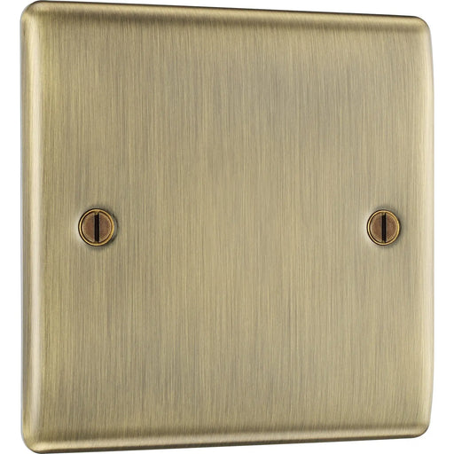 BG Electrical Nexus Metal Antique Brass - Single, blank plate