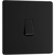 BG Electrical Flatplate Screwless Matt Black - Intermediate switch