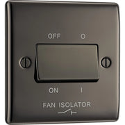 BG Electrical Nexus Metal Black Nickel - Triple pole fan isolator