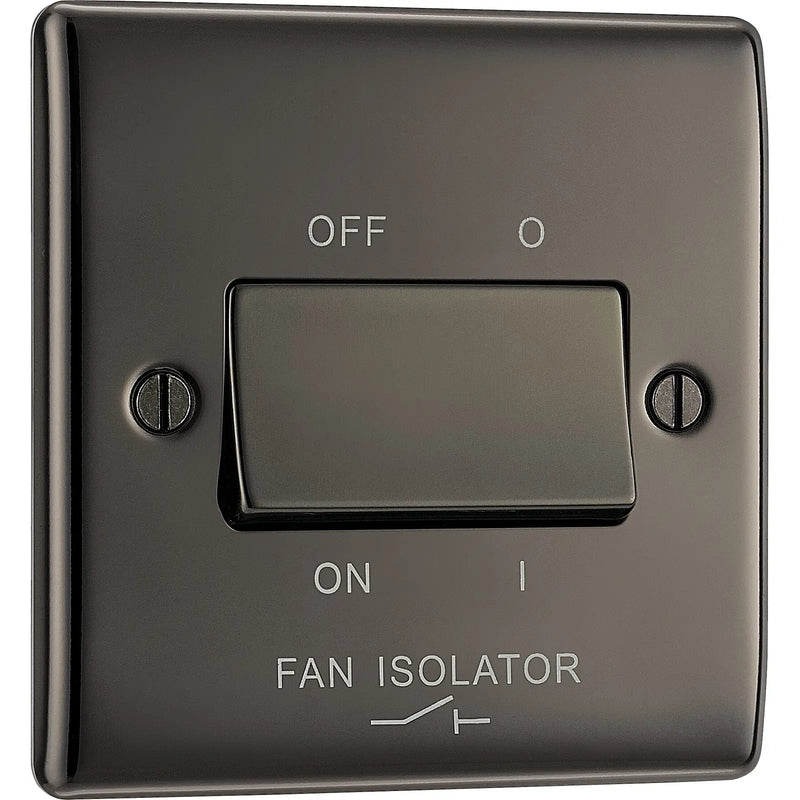 BG Electrical Nexus Metal Black Nickel - Triple pole fan isolator