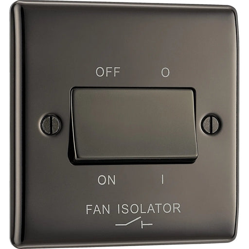 BG Electrical Nexus Metal Black Nickel - Triple pole fan isolator