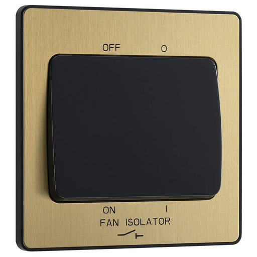 BG Electrical Evolve Satin Brass - Triple pole fan isolator