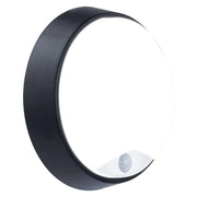 Luceco Ext Residential - Exterior residential bulkhead round 700lumens with white or black bezel + PIR