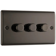 BG Electrical Nexus Metal Black Nickel - Triple, 2 way push 200W