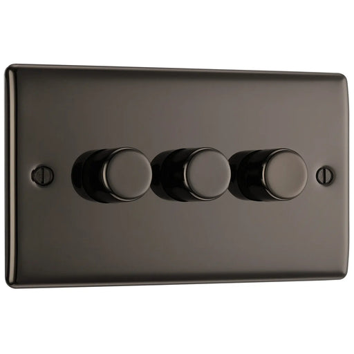 BG Electrical Nexus Metal Black Nickel - Triple, 2 way push 200W
