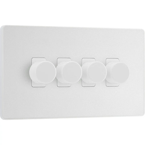 BG Electrical Evolve Pearlescent White - Quadruple, 2 way push 200W