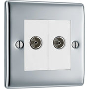 BG Electrical Nexus Metal Polished Chrome - Double, isolated, co-axial
