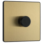 BG Electrical Evolve Satin Brass - Single, 2 way push 200W
