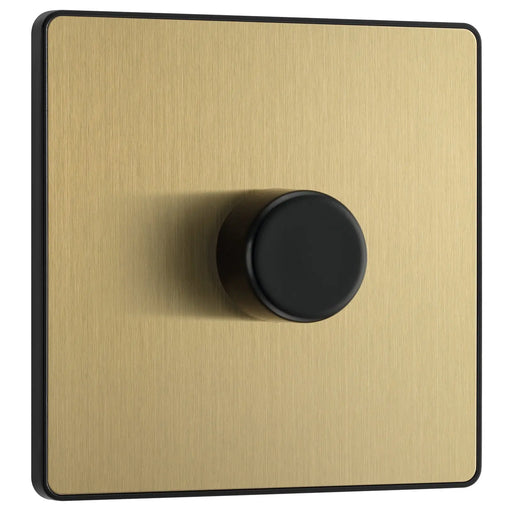 BG Electrical Evolve Satin Brass - Single, 2 way push 200W