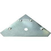 83mm x 83mm ZP Flat Corner Plate - Pack of 50