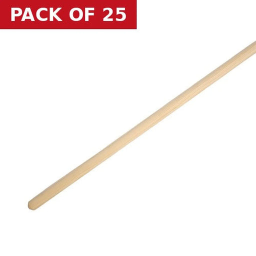 Broom Handle, 54" x 1 1/8" - Pack of 25