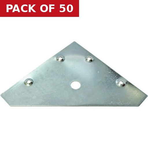 83mm x 83mm ZP Flat Corner Plate - Pack of 50